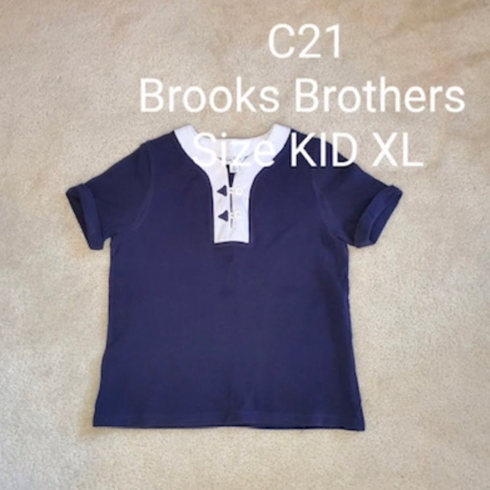 Brooks Brothers Navy Blue Short Sleeve Tee
